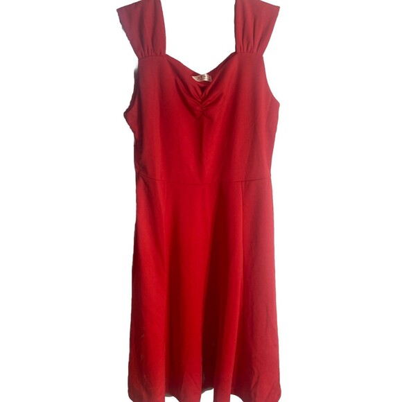 Man Li Shang Bright Red Dress Size XL - Picture 1 of 6